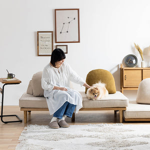 モーク 2.5人掛けソファ 幅180cm 組み合わせ ベース #サンドベージュ