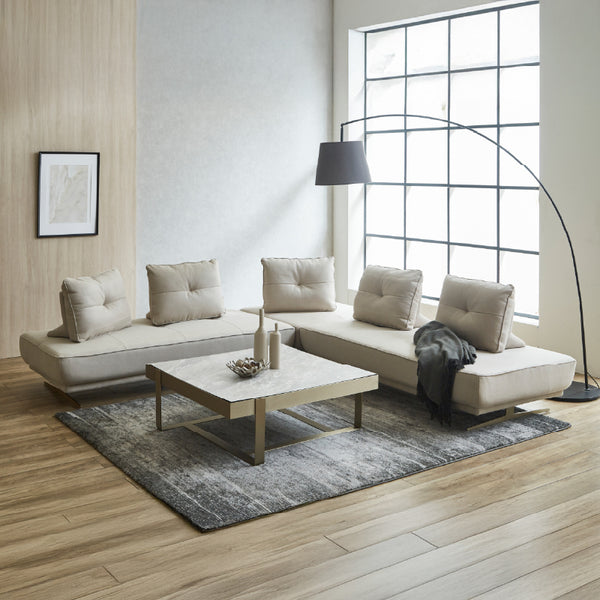 背クッションが置き型式なので、ソファの形や向きに縛られません。※背クッションは別売り #Default Title