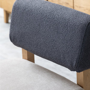 メレⅢ 1人掛けソファ #モカブラウン×ミストホワイト