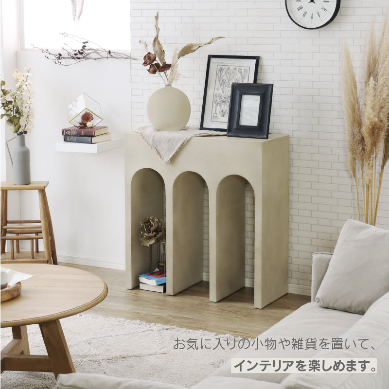 カリーナ コンソールテーブル 幅86cm マントルピース コンクリート調