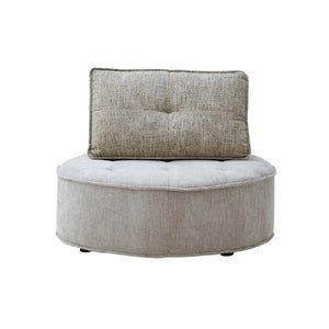 ベリティ 1.5人掛け丸ソファ #ダークグレー/ホワイト