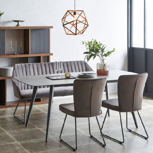 ピエール ダイニングテーブル #グレー #幅150cm