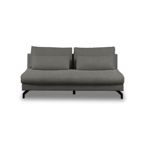 グラシエーロ　2人掛けソファ　幅161cm #PLT111 プラチナグレー（プライムレザーテックス）