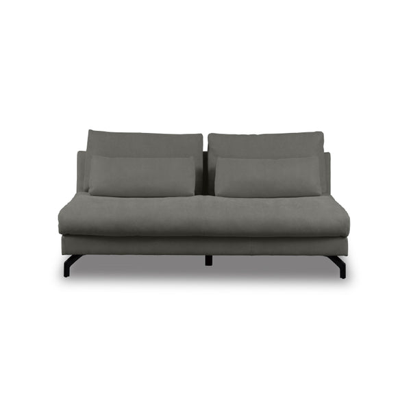 グラシエーロ　2人掛けソファ　幅161cm #PLT111 プラチナグレー（プライムレザーテックス）