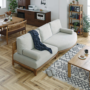 マナー④ カウチソファ 変形 幅242cm カバーリング #キャンバスアイボリー