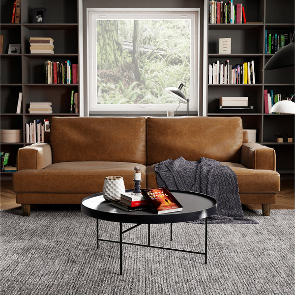 3人掛けソファ / SLT13オーカーブラウン #LT01 キャメル（レザーテックス アニリン）