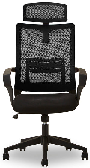 MC01 オフィスチェア ハイバック ヘッドレスト付 ランバーサポート付 #ブラック