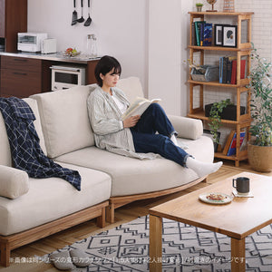 マナー④ 2人掛けソファ 変形 幅142cm カバーリング #キャンバスアイボリー