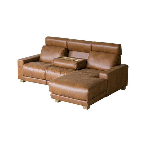 ハーデス ソファ 左カウチ オーカーブラウン（スーパーレザーテックス） #Default Title