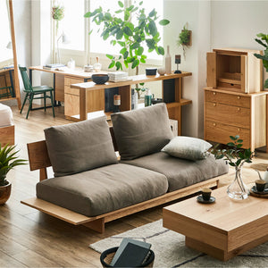 ヌシ ３人掛けソファ 1シータータイプ ウォールナット #海松茶色