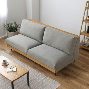 ムーディ 3人掛けソファ 幅180cm お掃除ロボット対応 カバーリング #アイボリー