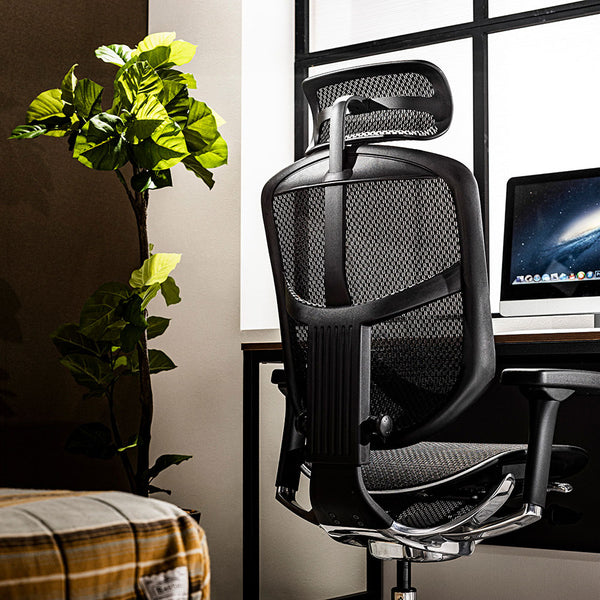 【数量限定】 エルゴヒューマン エンジョイⅡ ハイタイプ ナイロンキャスター #ホワイト×ブラック