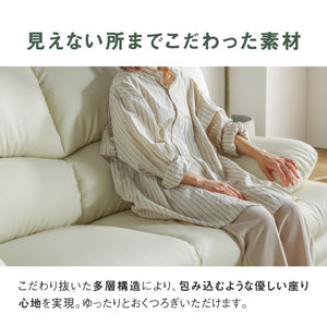 スイート⑧ 2.5人掛けソファ 幅168cm ディープブラック EVL #角型 ブラウン