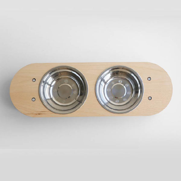 ＳＫ８プレート ペット用 スケボー風 エサ皿 #ナチュラル #小