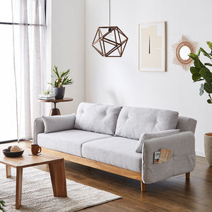 座面は寝ることを考えて少し固め、背面はふんわり柔らかで枕としても使えます。 #ブルー