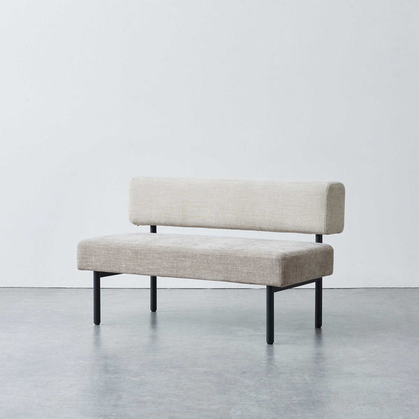 ウィムス ベンチソファ 幅120cm #チャコールグレーミックス