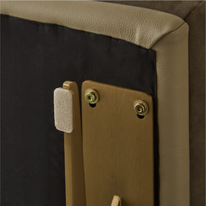 脚はシャンパンゴールドとシルバーヘアラインの２色からお選びいただけます。傷防止のためのフェルト付き。 #PLT112 ヨーロピアングレー×FLT06 トープベージュ #シルバーヘアライン