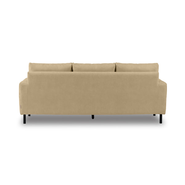 ソラン　カウチソファ　幅189cm #SLT11 アーモンドブラウン（スーパーレザーテックス）