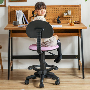 ココル④ 学習チェア 高さ調節可能 背もたれ調節可能 #ファブリック ブラック #キャスターロックあり