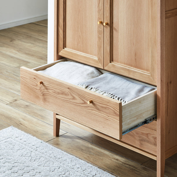 チェスト下部の引き出し収納はフルオープンレール仕様で、奥までしっかり手が届きます。 #Default Title