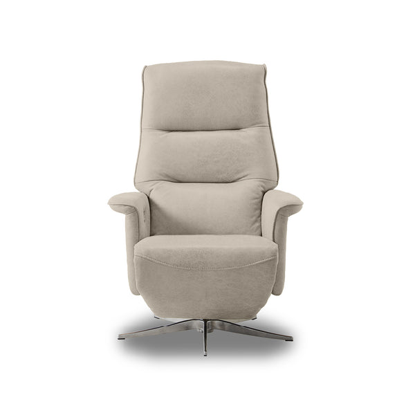 エレノア　電動パーソナルチェア　幅74cm #PLT111 プラチナグレー（プライムレザーテックス）