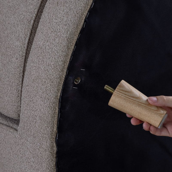 ペトル  カウチソファ #サンドベージュ #右カウチ