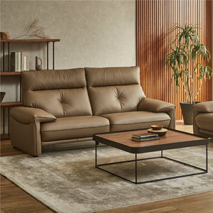 3人掛け / FLT02シャドーグレージュ #FLT02 シャドーグレージュ（ファインレザーテックス）