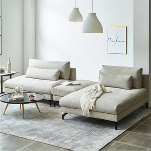 モジュール式の設計で、自由な組み合わせが可能です。お部屋に合わせたレイアウトが楽しめます。 #PLT111 プラチナグレー（プライムレザーテックス）