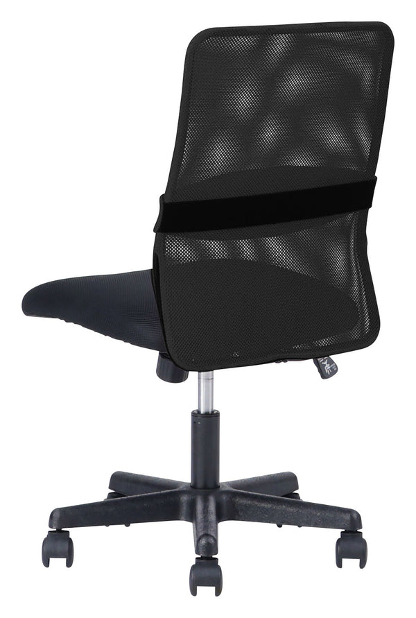 ランバーメッシュ オフィスチェア 肘無 #ブラック