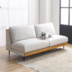 アリシア 3人掛けソファ 幅180cm #ストーンホワイト【ペットフレンドリー生地】