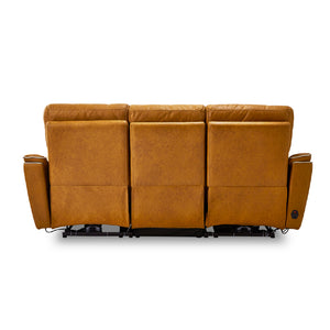 バッジオ　3人掛け電動ソファ幅190cm #PLT102 インディーブルー（プライムレザーテックス）