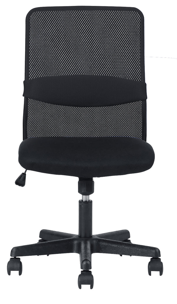 ランバーメッシュ オフィスチェア 肘無 #ブラック