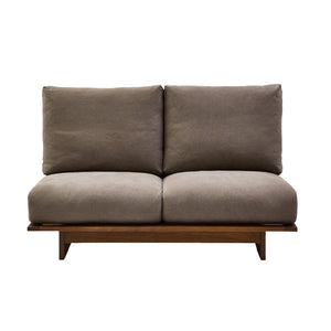 アルジ 2人掛けソファ ウォールナット #海松茶色