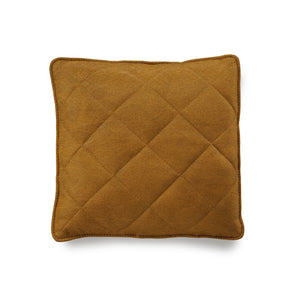 キルトクッションM　幅42cm #SLT13 オーカーブラウン（スーパーレザーテックス）