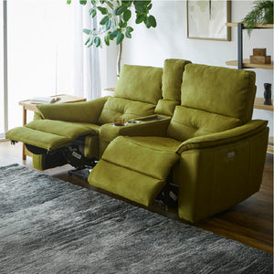 デザイン性、快適性、品質を追求した「バッジオ」。ファーストクラスのような体感を得れる電動ソファ。 #LT01 キャメル（レザーテックス アニリン）