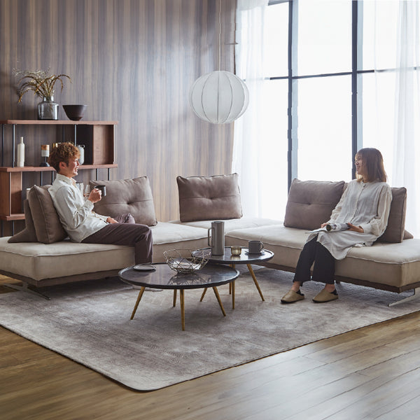 180サイズ×2／90サイズ／背クッション×5 #PLT111 プラチナグレー×PLT112 ヨーロピアングレー（プライムレザーテックス）