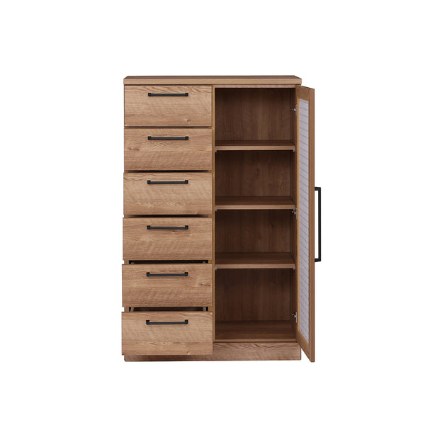 ファースト キャビネット #ウォールナット/ブラック #幅80cm