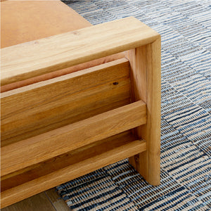 存在感のあるオイル仕上げのオーク材 #LT03 チャコールブラック（レザーテックス アニリン）