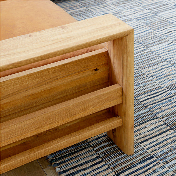 存在感のあるオイル仕上げのオーク材 #LT03 チャコールブラック（レザーテックス アニリン）