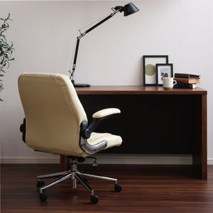 肘跳ね上げ式マネージメントチェア　オフィスチェア #クリーム