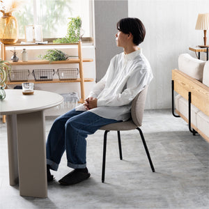 ブレッツ ダイニングチェア #ビスケット #グレー脚