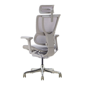 エルゴヒューマン FIT2 LPL オフィスチェア オットマン付 #グレーフレーム×ホワイト