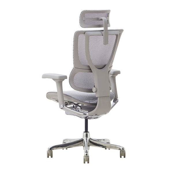 エルゴヒューマン FIT2 LPL オフィスチェア オットマン付 #グレーフレーム×ホワイト