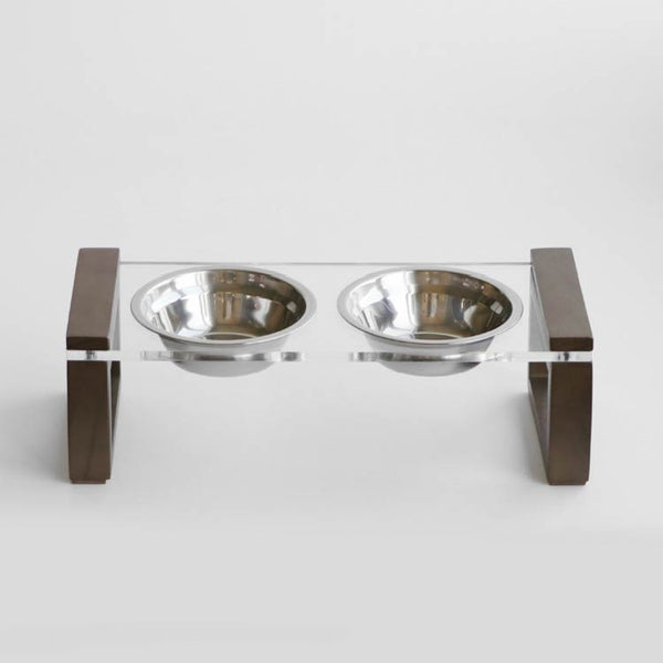 ライム ペット用エサ皿 #ブラウン