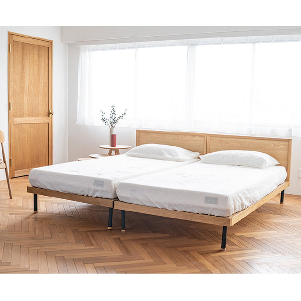 ユニック ベッドフレーム フラットタイプ #オーク #シングル #スノコ