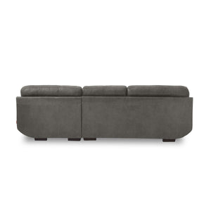 メーダ　左カウチソファ　幅279cm #PLT113 モードグレー（プライムレザーテックス）