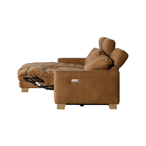 ハーデス ソファ 右カウチ オーカーブラウン（スーパーレザーテックス） #Default Title