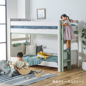 ラフォーレ④ 2段ベッド 耐荷重500kg 上下分割可能 スノコ仕様 #ホワイト×ウォームグレー