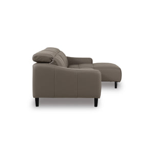 バザードⅡ　左カウチソファ　幅278cm #SILT21 スノーホワイト（シルキーレザーテックス） #左カウチ