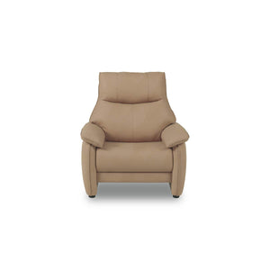 ルーシェ 1人掛けソファ 幅82cm ファインレザーテックス #FLT01フォギーグレージュ